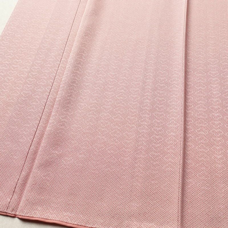 色無地 良品 一つ紋付き 正絹 古典柄 袷仕立て 身丈163.5cm 裄丈67.5cm 一部しつけ糸付き フォーマル 着物 ピンク_画像4