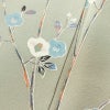 小紋 縮緬 正絹 花柄 袷仕立て 身丈163cm 裄丈67cm 箔 着物 緑・うぐいす色_画像9
