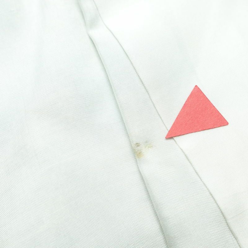 小紋 正絹 紬地 麻の葉柄 袷仕立て 身丈166cm 裄丈66.5cm 着物 青・紺_画像18