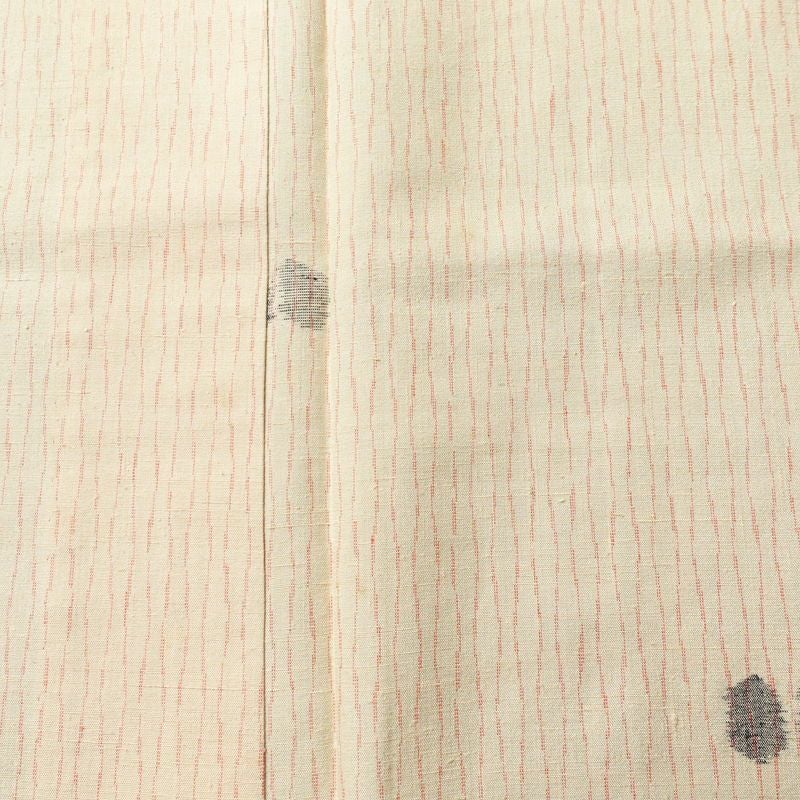 単衣 紬 正絹 幾何学柄・抽象柄 単衣仕立て 身丈158cm 裄丈66cm 着物 ベージュ_画像6