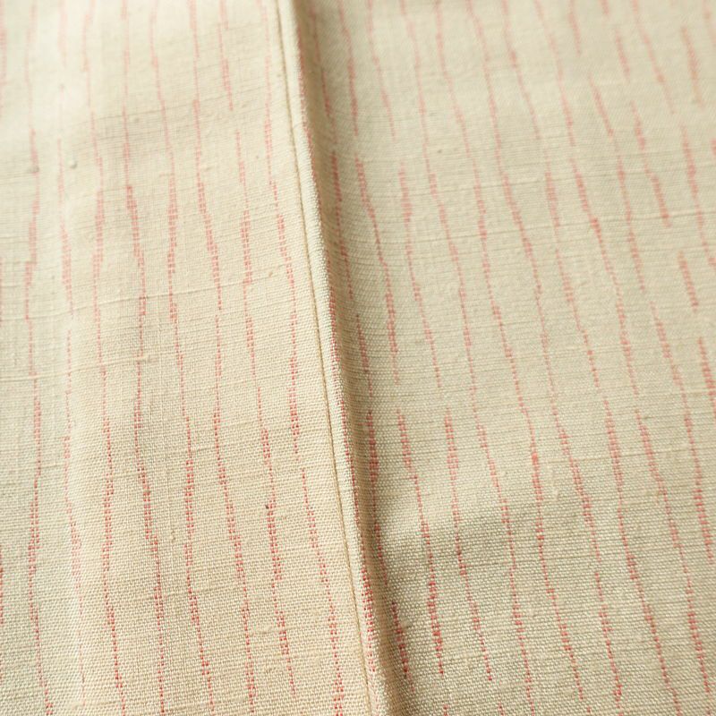 単衣 紬 正絹 幾何学柄・抽象柄 単衣仕立て 身丈158cm 裄丈66cm 着物 ベージュ_画像9