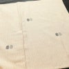 単衣 紬 正絹 幾何学柄・抽象柄 単衣仕立て 身丈158cm 裄丈66cm 着物 ベージュ_画像11