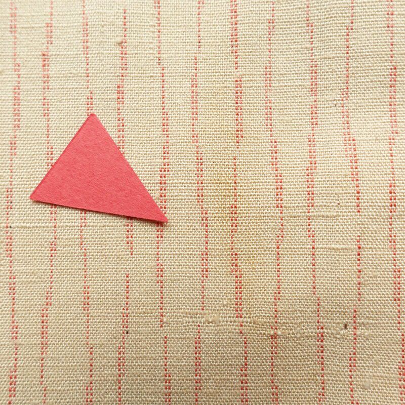 単衣 紬 正絹 幾何学柄・抽象柄 単衣仕立て 身丈158cm 裄丈66cm 着物 ベージュ_画像16