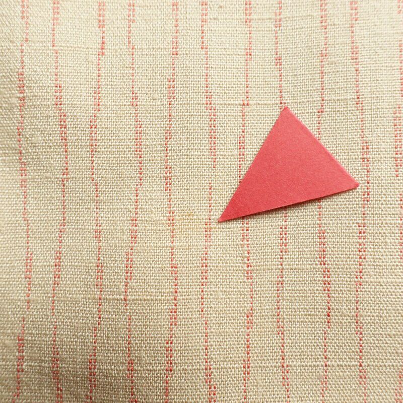 単衣 紬 正絹 幾何学柄・抽象柄 単衣仕立て 身丈158cm 裄丈66cm 着物 ベージュ_画像18