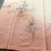 付け下げ 綸子 一つ紋付き 正絹 風景柄 袷仕立て 身丈161cm 裄丈65.5cm フォーマル 着物 ベージュ_画像4