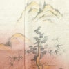 付け下げ 綸子 一つ紋付き 正絹 風景柄 袷仕立て 身丈161cm 裄丈65.5cm フォーマル 着物 ベージュ_画像5