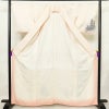 付け下げ しつけ糸付き 一つ紋付き 正絹 風景柄 袷仕立て 身丈163.5cm 裄丈67cm フォーマル 着物 ピンク_画像3