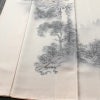 付け下げ しつけ糸付き 一つ紋付き 正絹 風景柄 袷仕立て 身丈163.5cm 裄丈67cm フォーマル 着物 ピンク_画像4