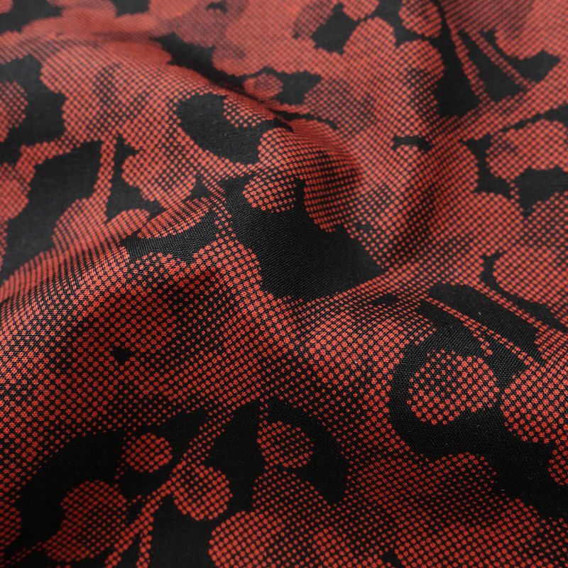 小紋 しつけ糸付き 正絹 花柄 袷仕立て 身丈167cm 裄丈67.5cm 着物 黒_画像21