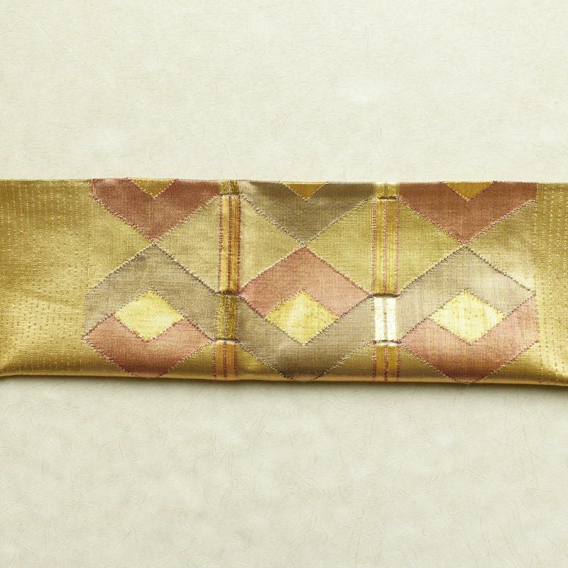 袋帯 太鼓柄 フォーマル用 正絹 幾何学柄・抽象柄 箔 帯 金・銀_画像14