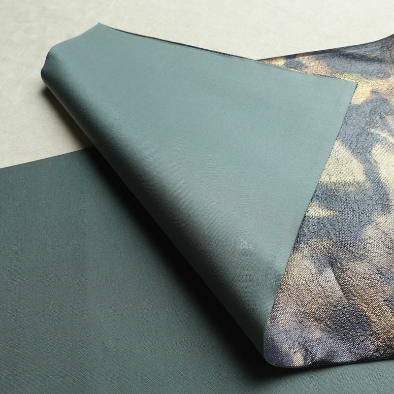 袋帯 全通柄 美品 フォーマル用 正絹 幾何学柄・抽象柄 箔 帯 青・紺_画像9