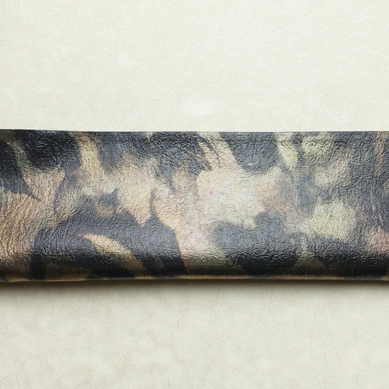 袋帯 全通柄 美品 フォーマル用 正絹 幾何学柄・抽象柄 箔 帯 青・紺_画像15