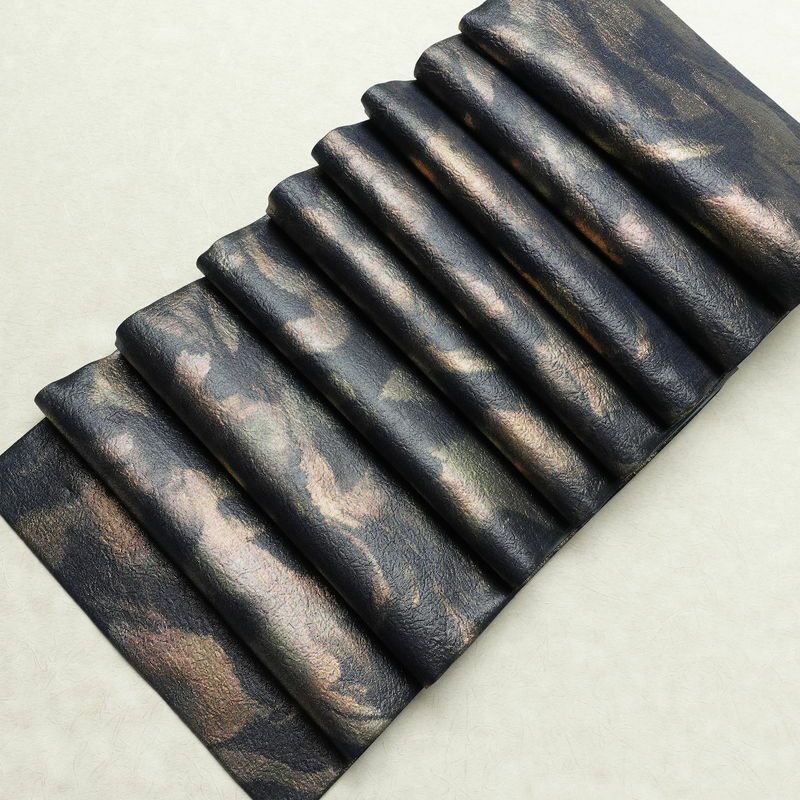 袋帯 全通柄 美品 フォーマル用 正絹 幾何学柄・抽象柄 箔 帯 青・紺_画像17