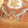袋帯 利久名物裂 六通柄 良品 フォーマル用 正絹 幾何学柄・抽象柄 箔 金糸 帯 橙_画像3