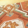 袋帯 利久名物裂 六通柄 良品 フォーマル用 正絹 幾何学柄・抽象柄 箔 金糸 帯 橙_画像4