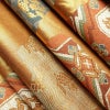 袋帯 利久名物裂 六通柄 良品 フォーマル用 正絹 幾何学柄・抽象柄 箔 金糸 帯 橙_画像19