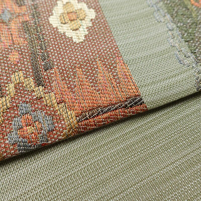 袋帯 六通柄 美品 一般用 正絹 縞柄・線柄 帯 緑・うぐいす色_画像12