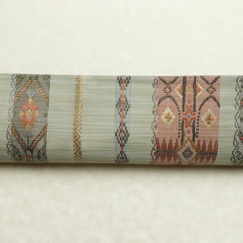 袋帯 六通柄 美品 一般用 正絹 縞柄・線柄 帯 緑・うぐいす色_画像14