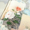 小紋 美品 元禄絵巻 しつけ糸付き 丹後ちりめん 正絹 花柄 袷仕立て 身丈167.5cm 裄丈65.5cm 箔 着物 多色使い_画像7
