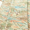 小紋 縮緬 正絹 風景柄 袷仕立て 身丈158.5cm 裄丈65.5cm 着物 多色使い_画像5