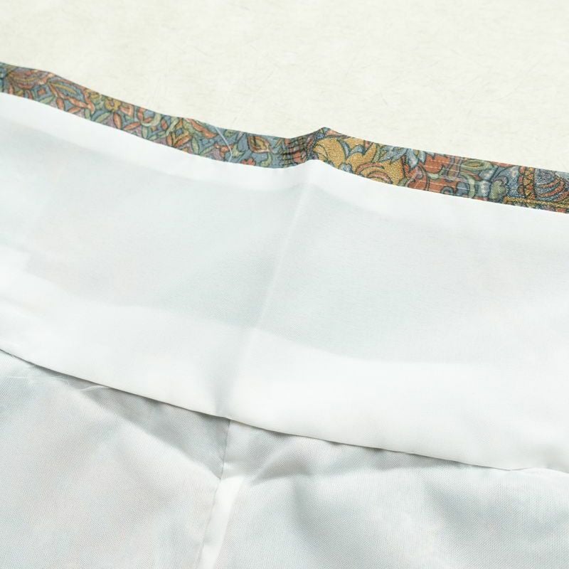 小紋 良品 しつけ糸付き 総柄 ポリエステル 幾何学柄・抽象柄 袷仕立て 身丈158.5cm 裄丈65cm 着物 多色使い_画像19