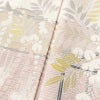 付け下げ 良品 綸子 一つ紋付き 正絹 木の葉・植物柄 袷仕立て 身丈161.5cm 裄丈65cm フォーマル 着物 ピンク_画像9
