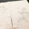 付け下げ 良品 綸子 一つ紋付き 正絹 木の葉・植物柄 袷仕立て 身丈161.5cm 裄丈65cm フォーマル 着物 ピンク_画像16