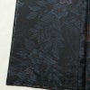 大島紬 良品 アンサンブル しつけ糸付き セット品 正絹 花柄 袷仕立て 身丈170cm 裄丈66cm 着物 青・紺_画像11