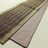袋帯 太鼓柄 良品 フォーマル用 正絹 縞柄・線柄 金糸 紫・藤色_画像8