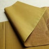 袋帯 全通柄 良品 一般用 正絹 流水・波柄 帯 黄・黄土色_画像9