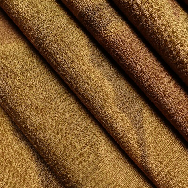 袋帯 全通柄 良品 一般用 正絹 流水・波柄 帯 黄・黄土色_画像18