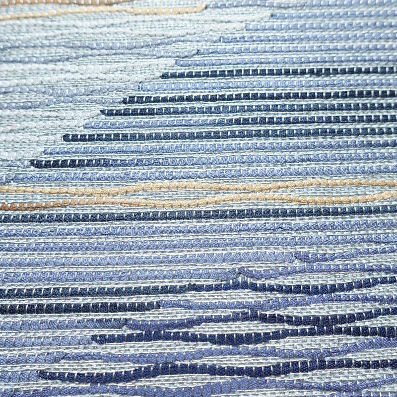 袋帯 六通柄 美品 フォーマル用 正絹 幾何学柄・抽象柄 帯 青・紺_画像4