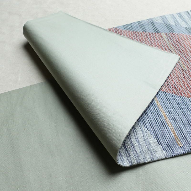 袋帯 六通柄 美品 フォーマル用 正絹 幾何学柄・抽象柄 帯 青・紺_画像9