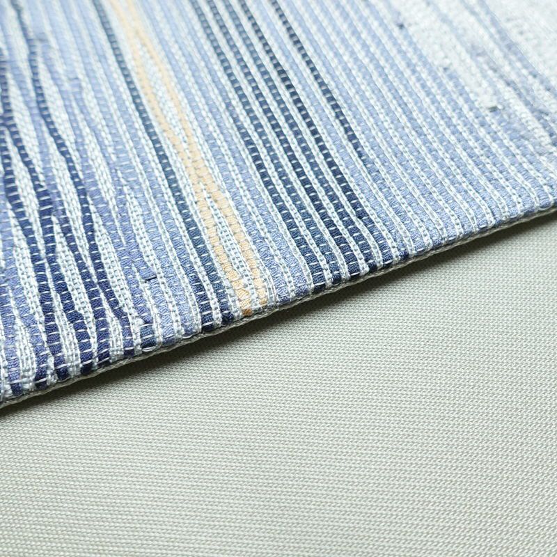 袋帯 六通柄 美品 フォーマル用 正絹 幾何学柄・抽象柄 帯 青・紺_画像12