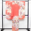 振袖 正絹 花柄 袷仕立て 身丈158cm 裄丈66cm 箔 金彩 フォーマル 二十歳 着物 ピンク_画像2