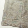 紬 正絹 木の葉・植物柄 袷仕立て 身丈161.5cm 裄丈64.5cm 着物 グレー_画像12