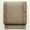 袋帯 六通柄 美品 一般用 正絹 幾何学柄・抽象柄 帯 茶_画像1