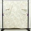 小紋 正絹 花柄 袷仕立て 身丈154.5cm 裄丈64.5cm 箔 着物 グレー_画像1