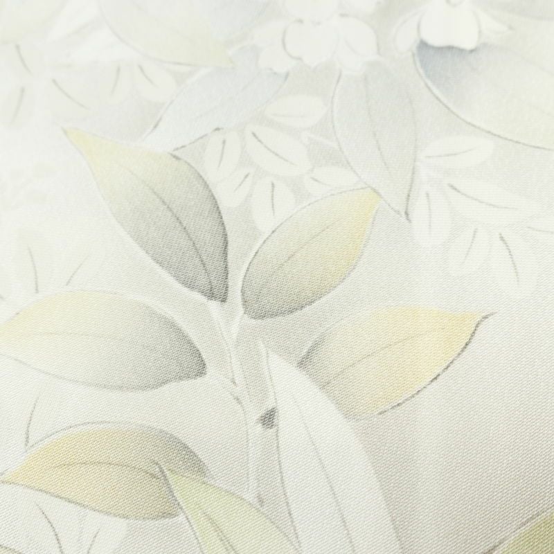 小紋 正絹 花柄 袷仕立て 身丈154.5cm 裄丈64.5cm 箔 着物 グレー_画像9