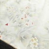 小紋 正絹 花柄 袷仕立て 身丈154.5cm 裄丈64.5cm 箔 着物 グレー_画像13