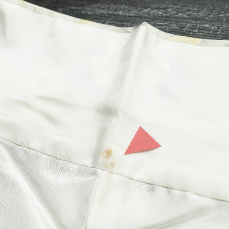 小紋 正絹 花柄 袷仕立て 身丈154.5cm 裄丈64.5cm 箔 着物 グレー_画像20