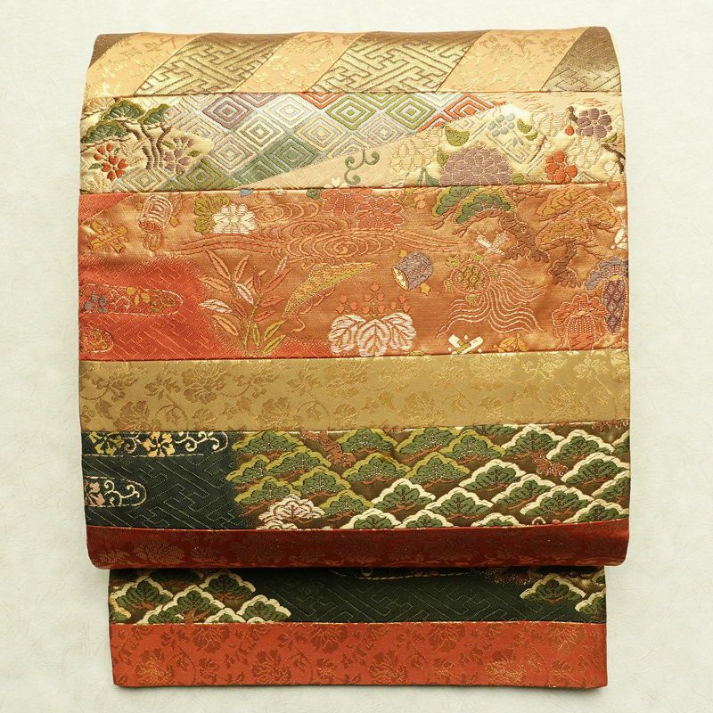 袋帯 六通柄 良品 フォーマル用 正絹 箔 金糸 帯 多色使い_画像1