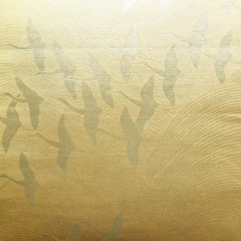 袋帯 六通柄 フォーマル用 正絹 人物・動物柄 箔 帯 黄・黄土色_画像2