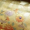 袋帯 六通柄 フォーマル用 正絹 人物・動物柄 箔 帯 黄・黄土色_画像9