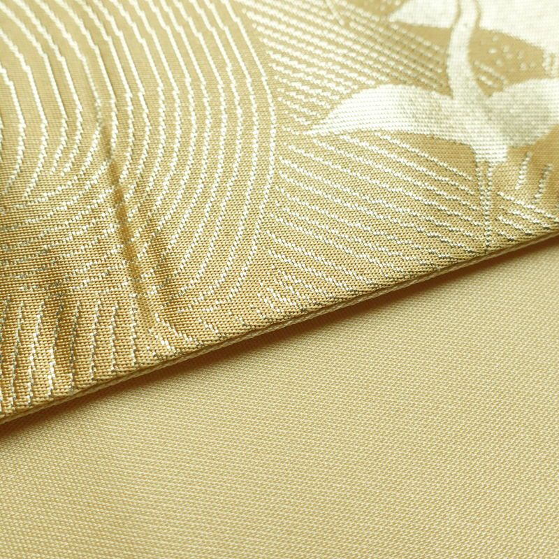 袋帯 六通柄 フォーマル用 正絹 人物・動物柄 箔 帯 黄・黄土色_画像14