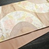 袋帯 六通柄 フォーマル用 正絹 花柄 箔 金糸 帯 サーモンピンク ピンク_画像11