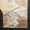 袋帯 六通柄 フォーマル用 正絹 花柄 箔 金糸 帯 サーモンピンク ピンク_画像13