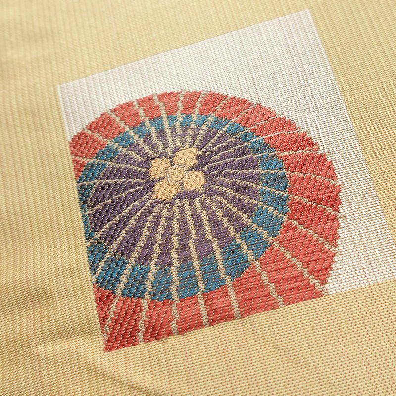 袋帯 六通柄 一般用 正絹 その他の柄 帯 黄・黄土色_画像4