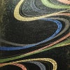 袋帯 六通柄 フォーマル用 正絹 流水・波柄 箔 金糸 帯 黒_画像2