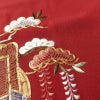 振袖 縮緬 金駒刺繍 正絹 古典柄 袷仕立て 身丈156.5cm 裄丈64cm 刺繍 金糸 フォーマル 着物 赤・朱_画像8